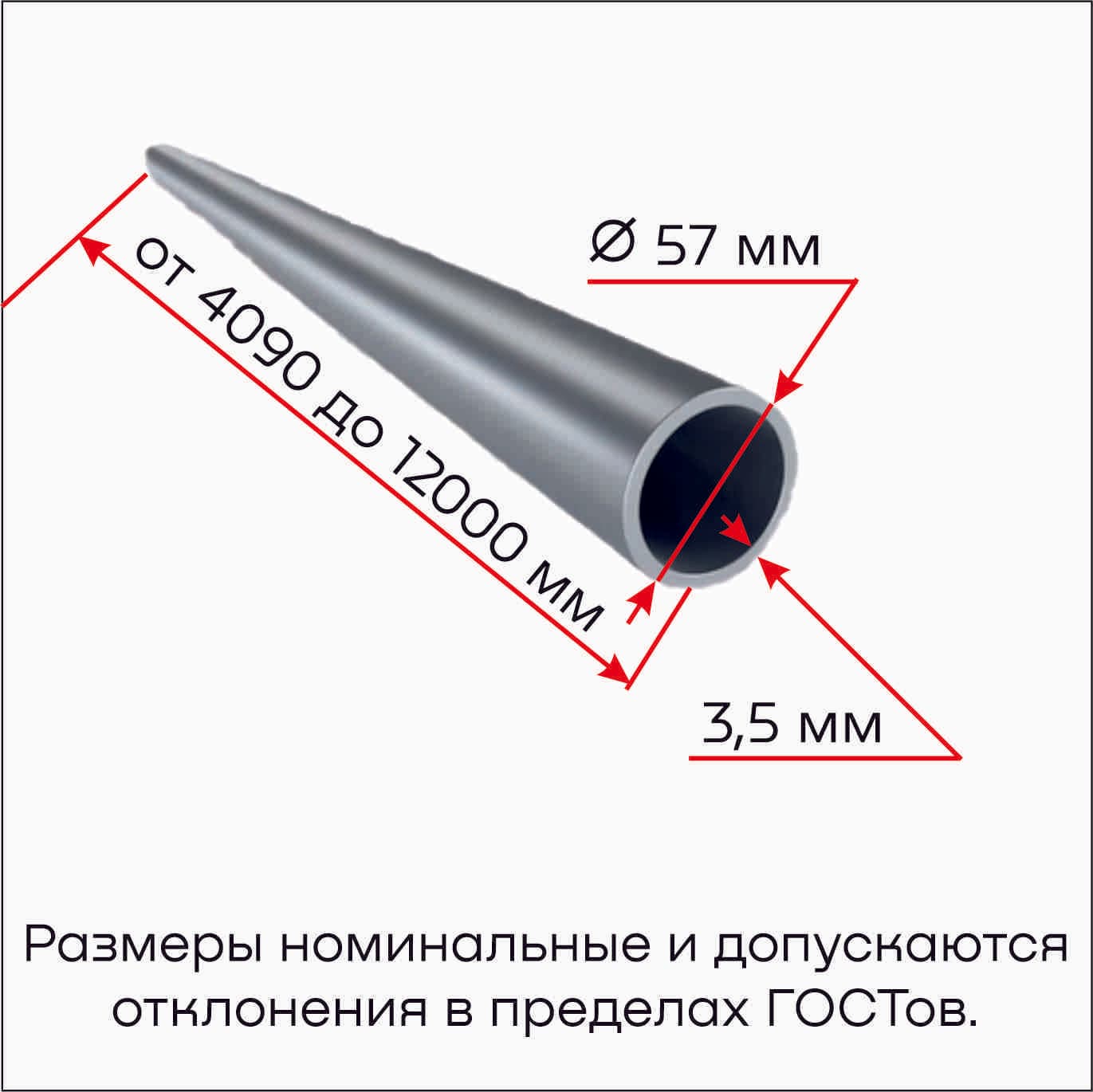 Труба бесшовная  057х3,5 ст 20  ГД