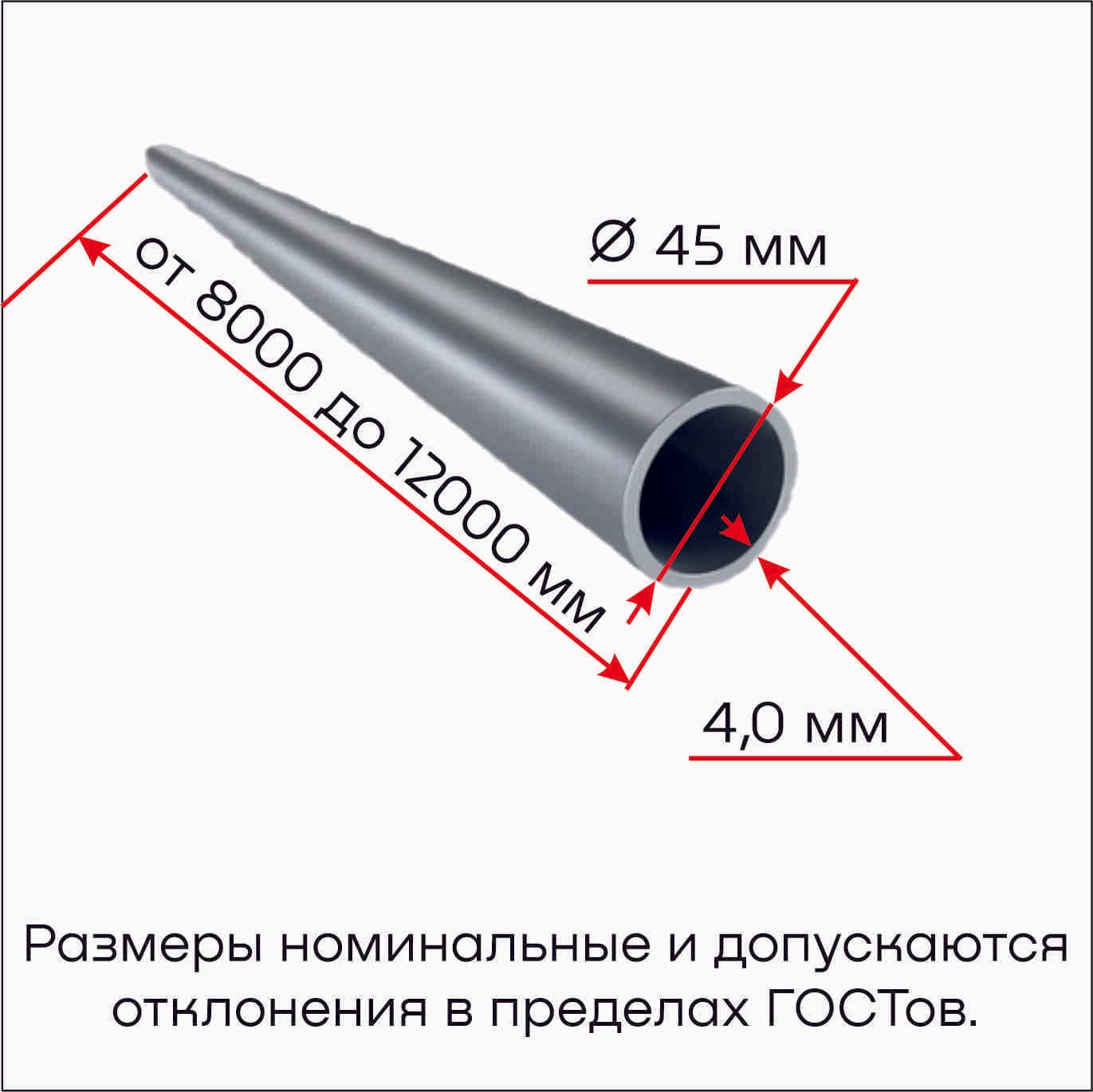 Труба бесшовная  045х4,0 ст 20  ГД