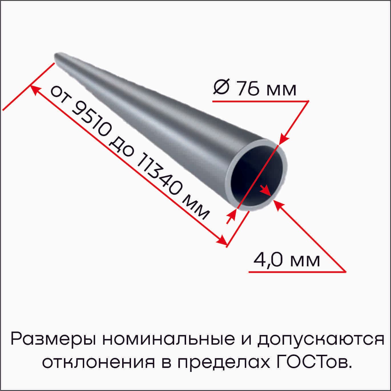 Труба бесшовная  076х4,0 ст 20  ГД