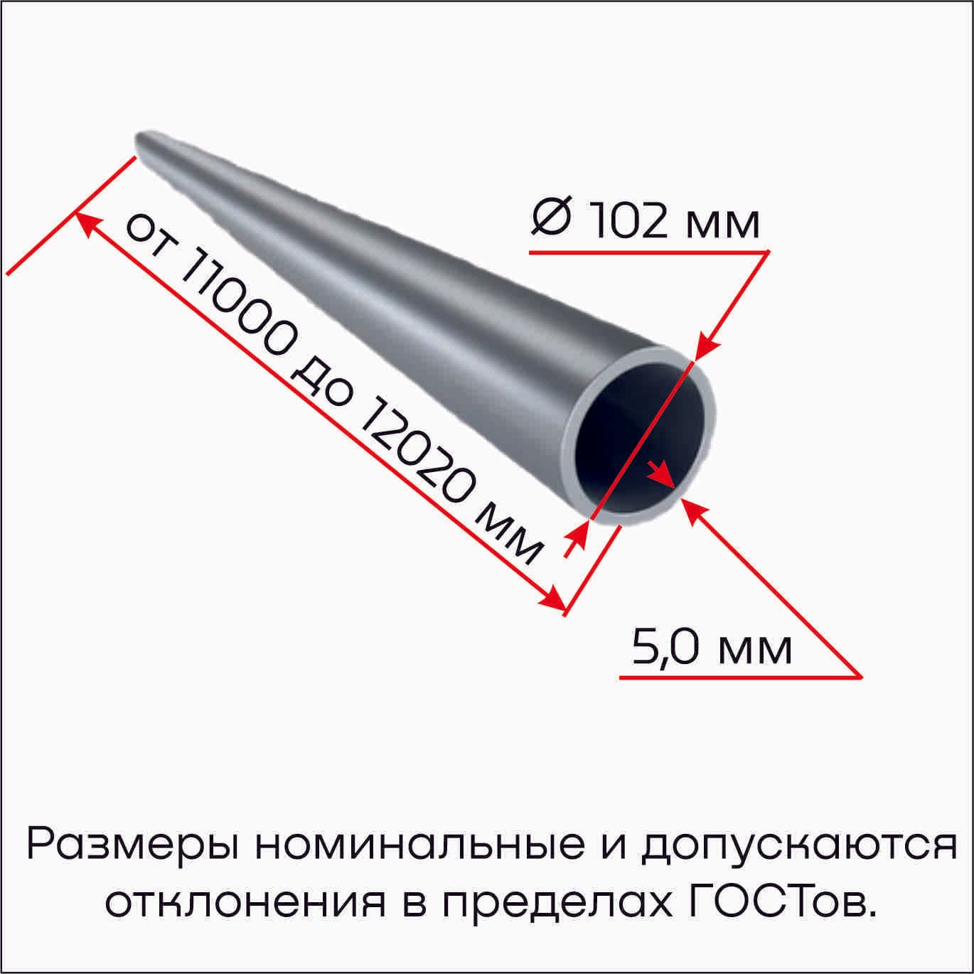 Труба бесшовная 102х5,0  ст 20  ГД