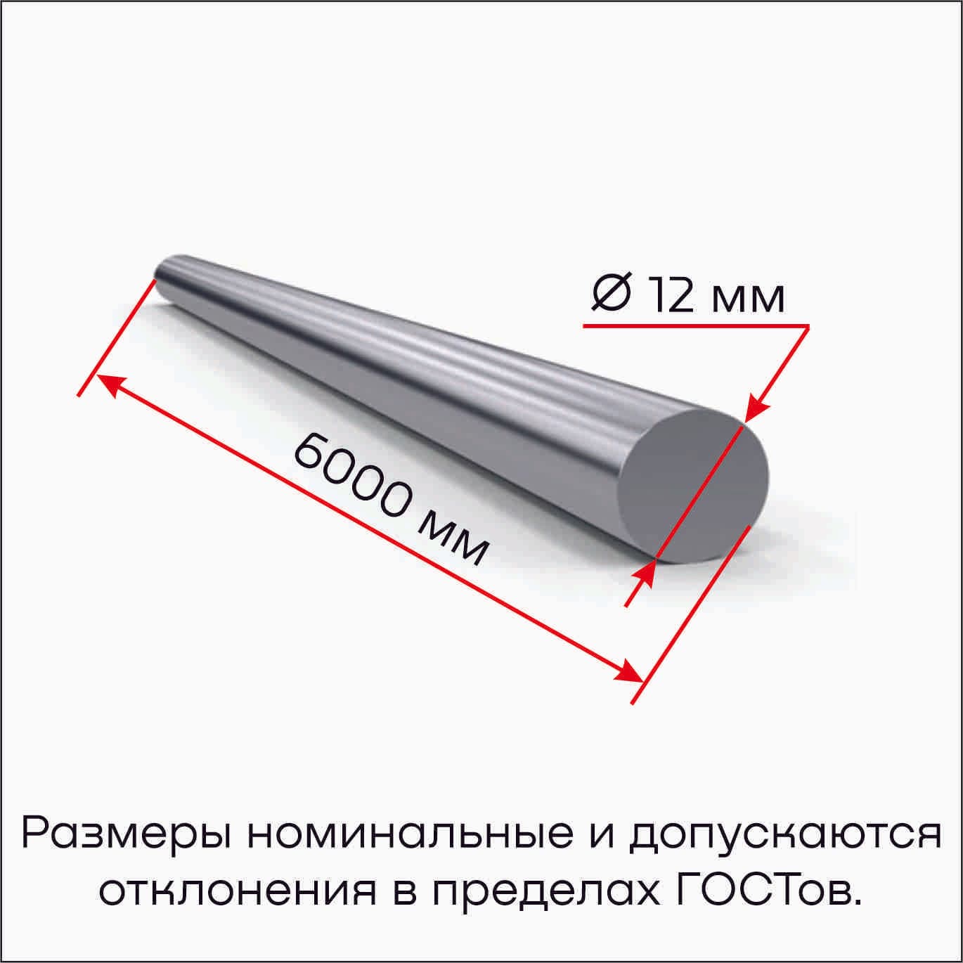 Круг нержавеющий ф12  AISI 304 (6,0 м)