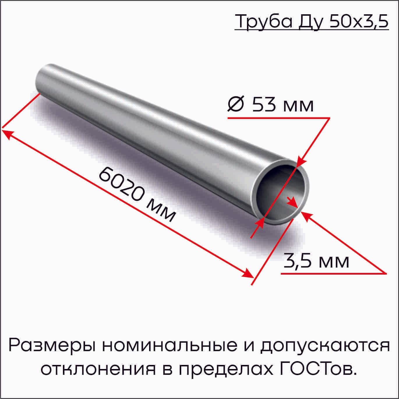 Труба ВГП оцинкованная ду50х3,5 6,02 м