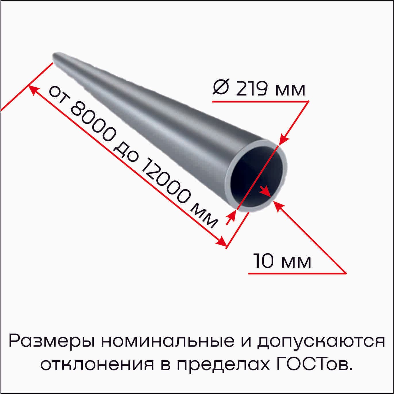 Труба бесшовная 219х10  ст20  ГД